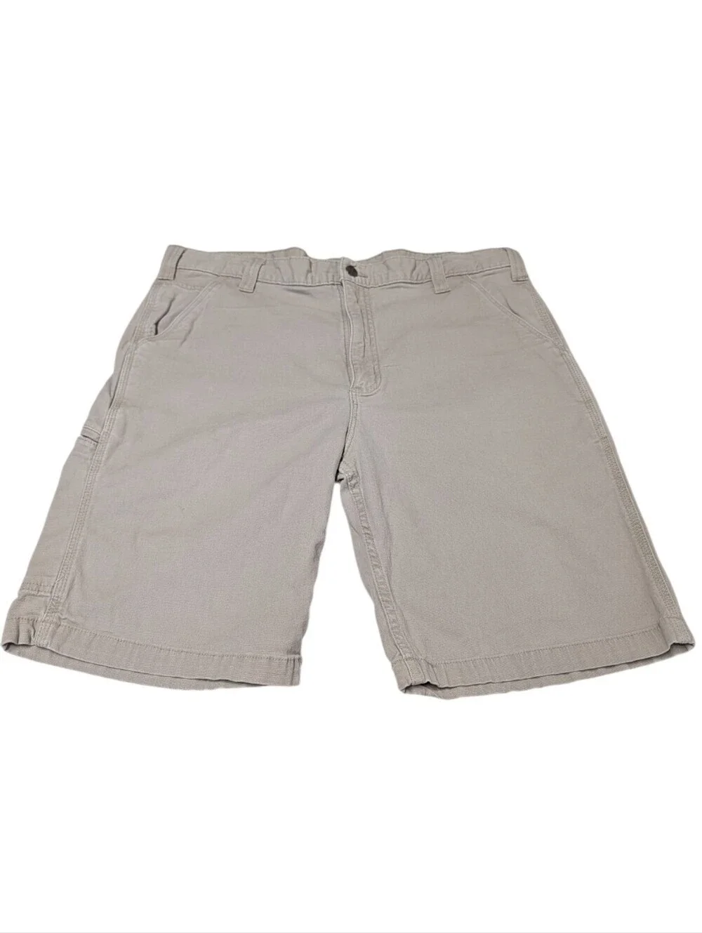 Carhartt Men's Relaxed Fit Khaki Cargo Shorts Size 38 Beige Work Utility